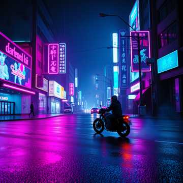 Cover art for Moto Na Chuva Neon by Sara Kerem
