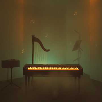 Cover art for Podcast Harpsichord Stinger by Anelya Aizharikova