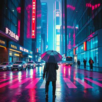 Cover art for Neon Rain On My Dashboard by SueKrueger13