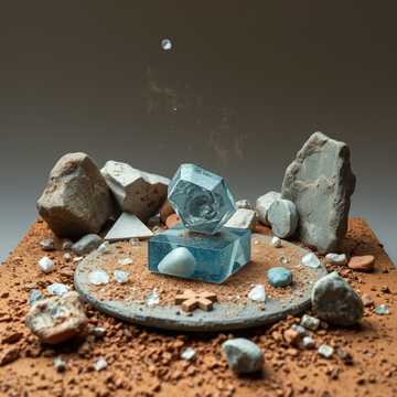 Capa de A Pedra de Gelo de Pedra Redonda por Ivan Lima Fonseca