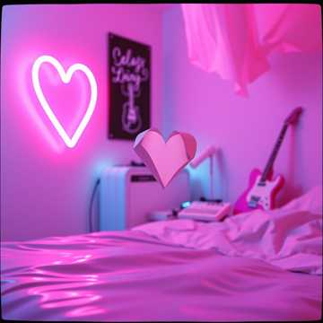 Обложка Paper Heart in Neon Rooms от Makayla L