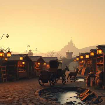 Portada de Cozy Market of Eldoria por Ahmet Belindir