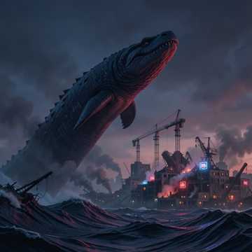 Godzilla King의 König der Tiefen 커버 아트