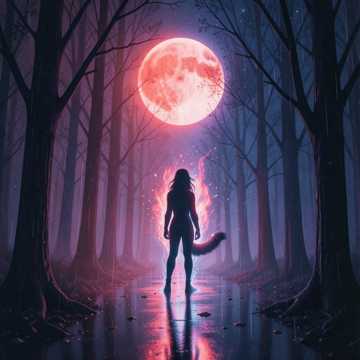 Cover art for Priya the Werewolf by Valentino Bracalentti