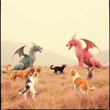 Cover art for Dragons Dogs and Cats by VirtualMusic2