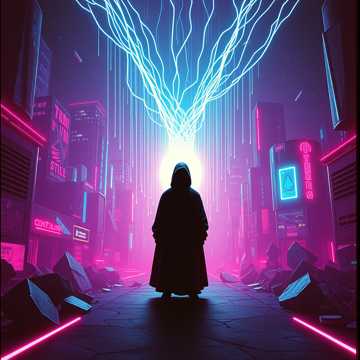 Cover art for Neon Eclipse another version by Raul Babadžan